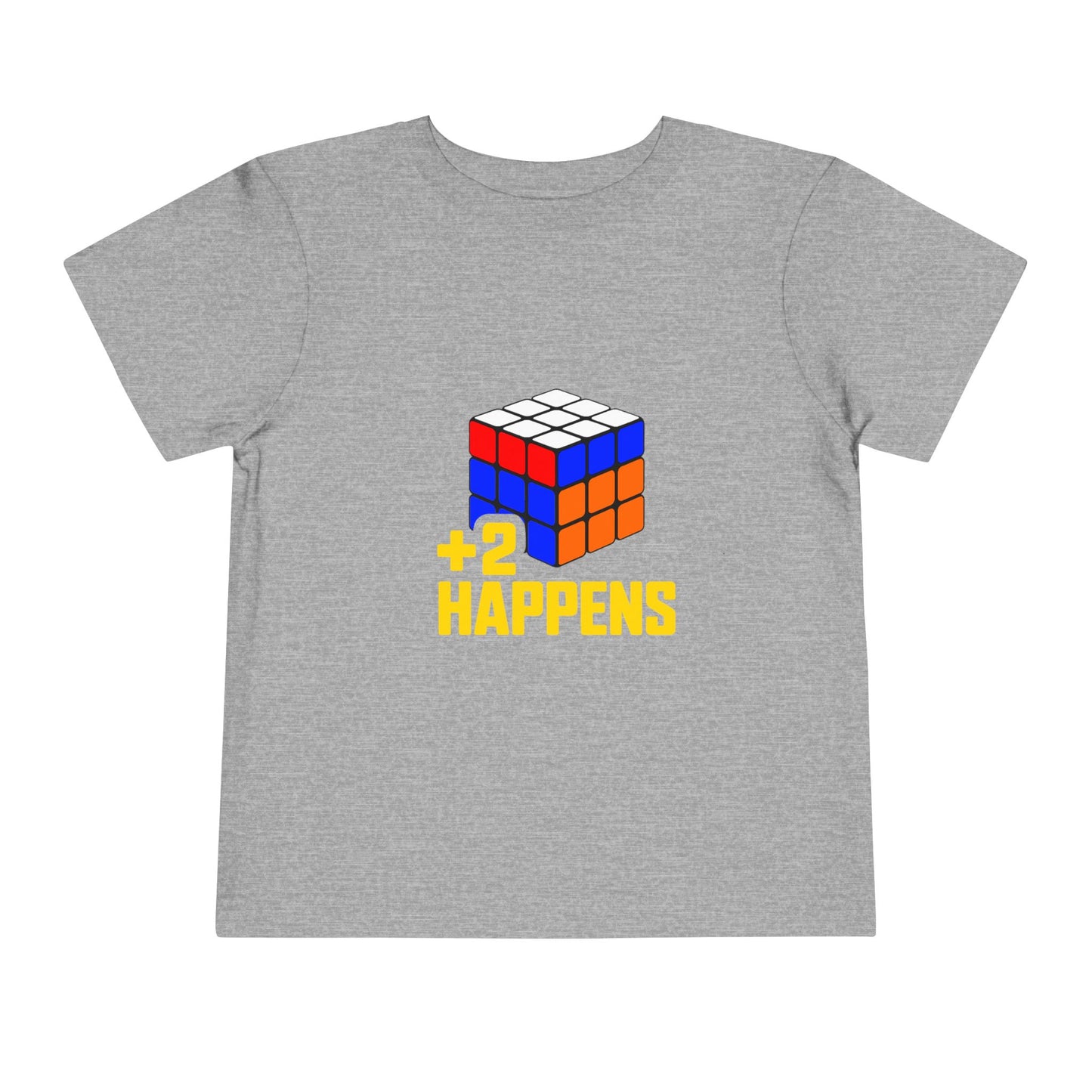 +2 Happens  - Rubik's Cube Art Toddler Short Sleeve T-Shirt