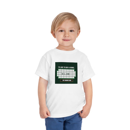 Clock - Vowel - Rubik's Cube Art  Toddler Short Sleeve T-Shirt
