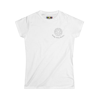 Megaminx Doodle (Subtle) Women's Softstyle T-Shirt