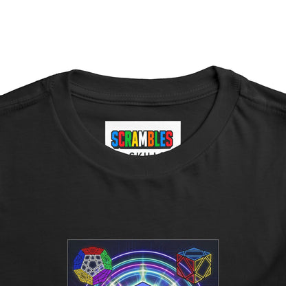 Cosmic Charge - Rubik's Cube Art  Toddler Short Sleeve T-Shirt