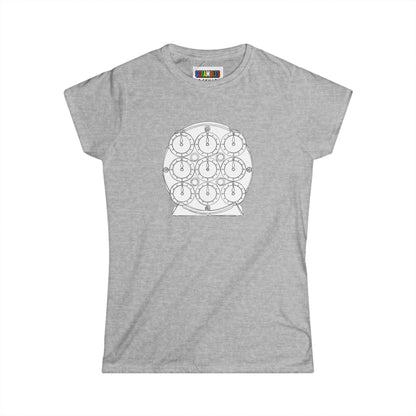 Clock Doodle -Rubik's Cube Art  Women's Softstyle T-Shirt