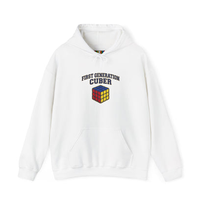 First Generation Cuber Rubiks Cube Art Unisex Heavy Blend™ Hooded Sweatshirt