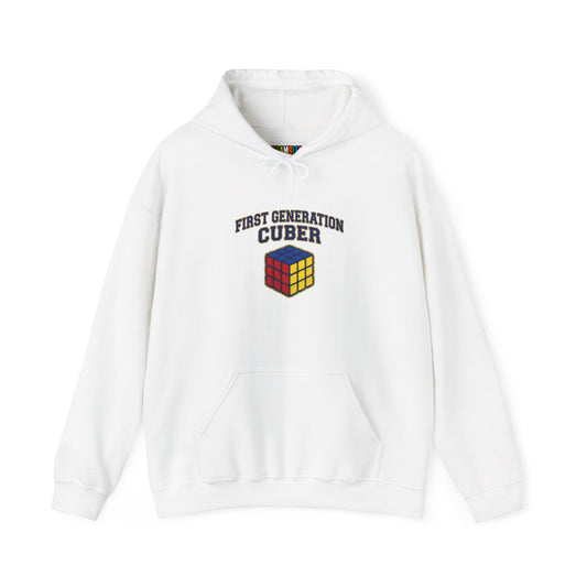 First Generation Cuber Rubiks Cube Art Unisex Heavy Blend™ Hooded Sweatshirt