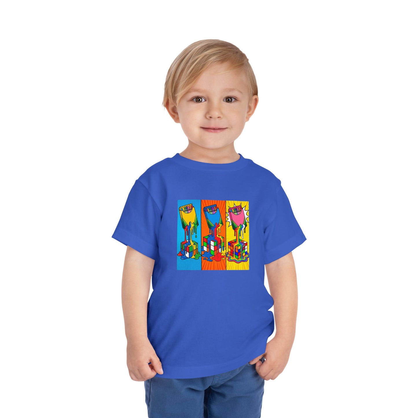 Rubik's Cube Shirt - Color Melt Kids Toddle Short Sleeve T-Shirt | Fun Cubing Shirt