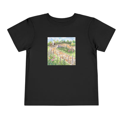 Garden Watercolor  - Rubik's Cube Art Toddler Short Sleeve T-Shirt
