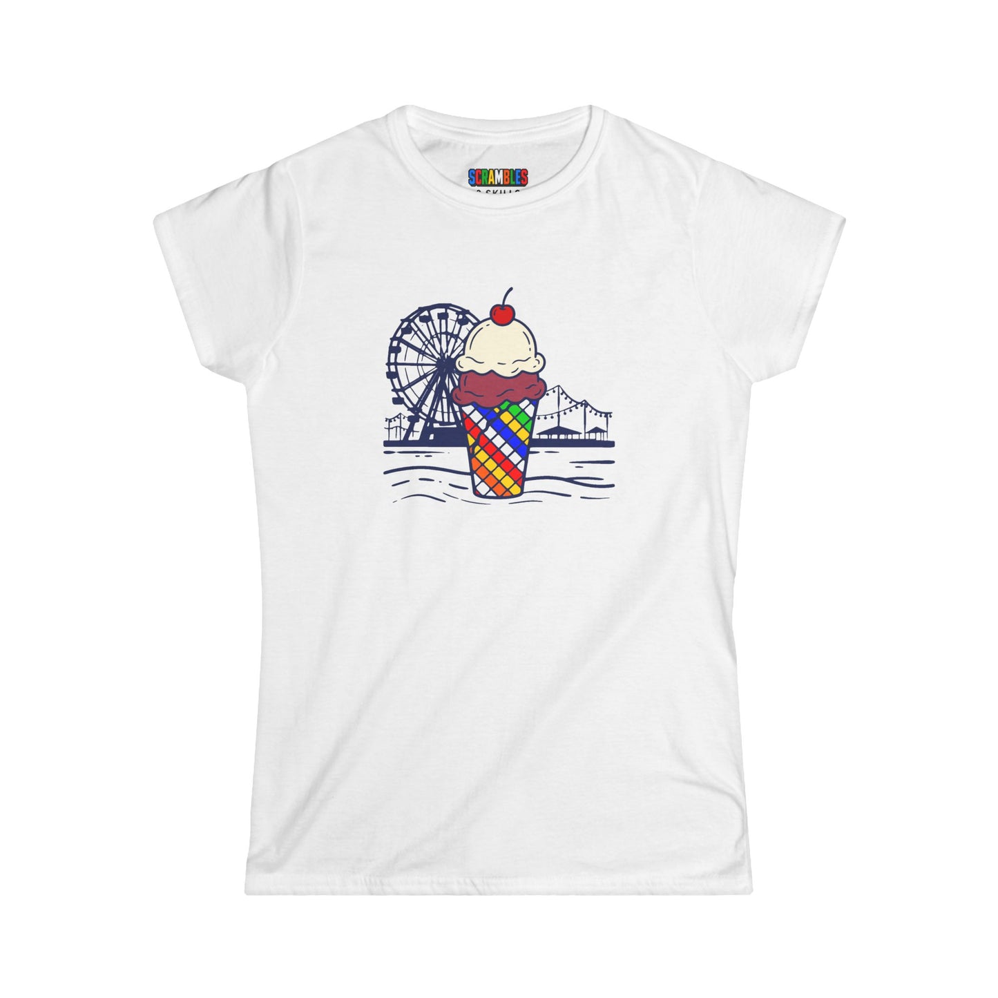 Rubik's Cube Shirt - Sweet Solves Women's Softstyle T-Shirt| Fun Cubing Tee