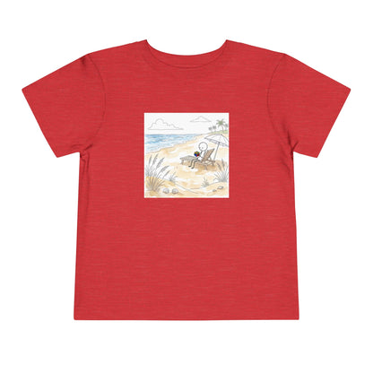Beach Watercolor - Rubik's Cube Art  Toddler Short Sleeve T-Shirt