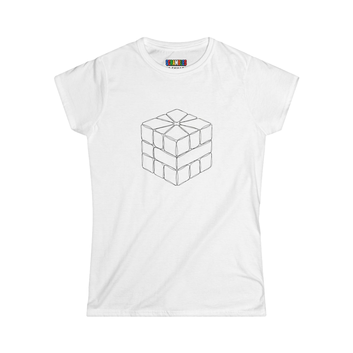Square-1 Doodle  -Rubik's Cube Art Women's Softstyle T-Shirt