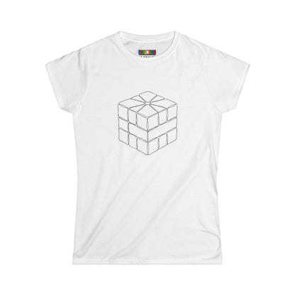 Square-1 Doodle  -Rubik's Cube Art Women's Softstyle T-Shirt