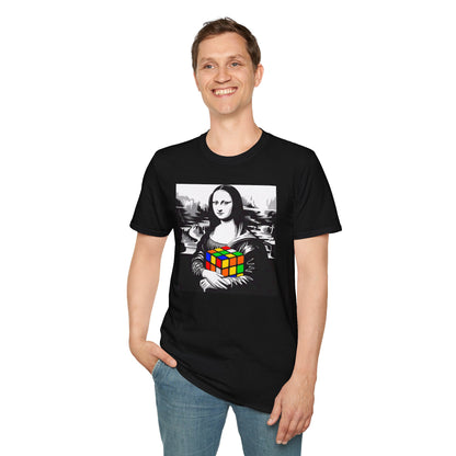 Mona Lisa Art  - Rubik's Cube Art Unisex Graphic Softstyle T-Shirt