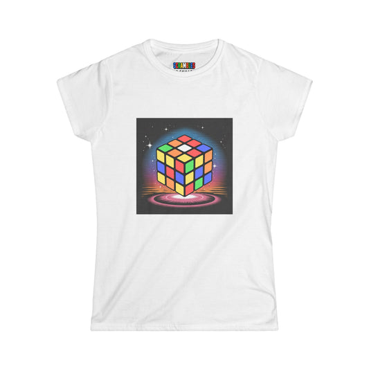 Cube Portal  - Rubik's Cube Art Women's Softstyle T-Shirt