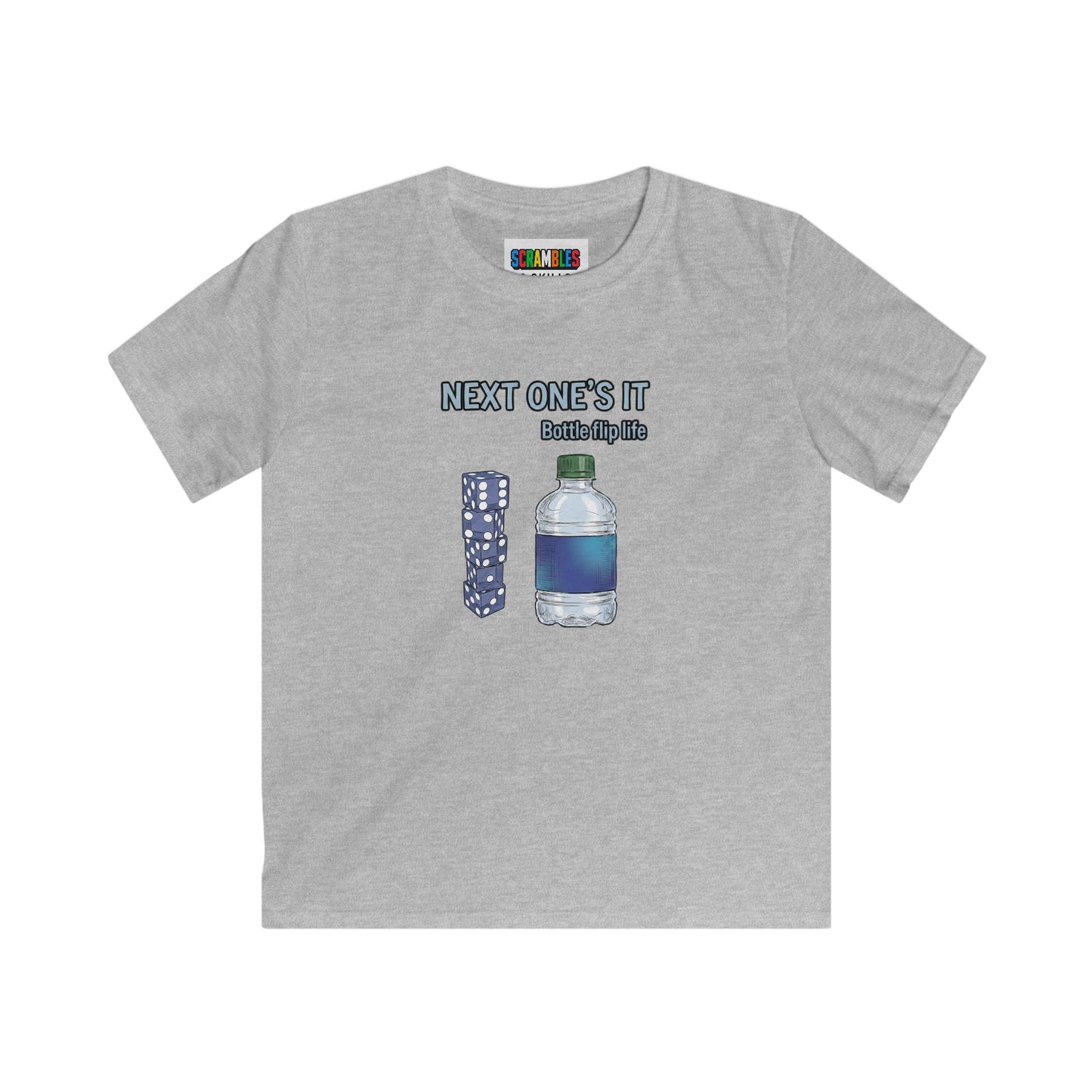 Next One's It Bottle Flip Art Kids Softstyle Tee