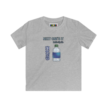 Next One's It Bottle Flip Art Kids Softstyle Tee