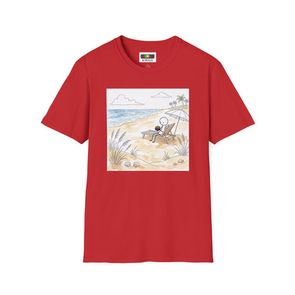Beach Watercolor Unisex Graphic Softstyle T-Shirt