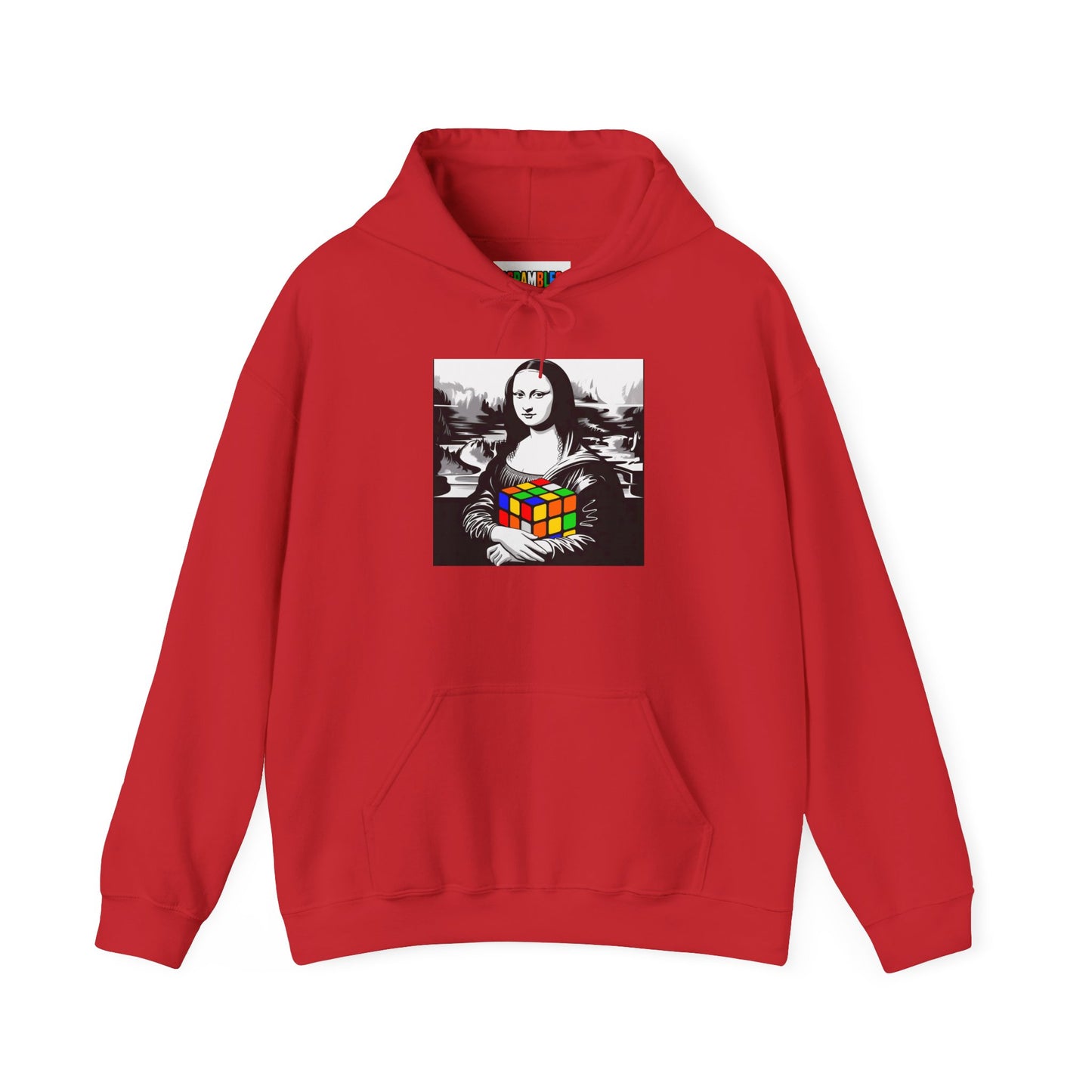 Mona Lisa Art  - Rubik's Cube Art Unisex Heavy Blend™ Hooded Sweatshirt