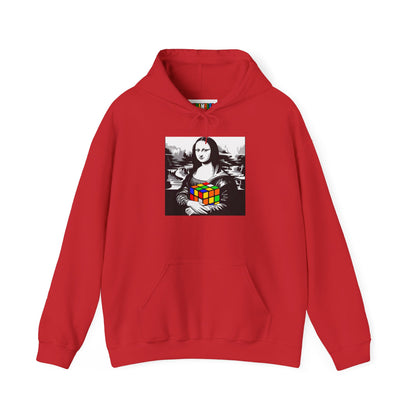 Mona Lisa Art  - Rubik's Cube Art Unisex Heavy Blend™ Hooded Sweatshirt
