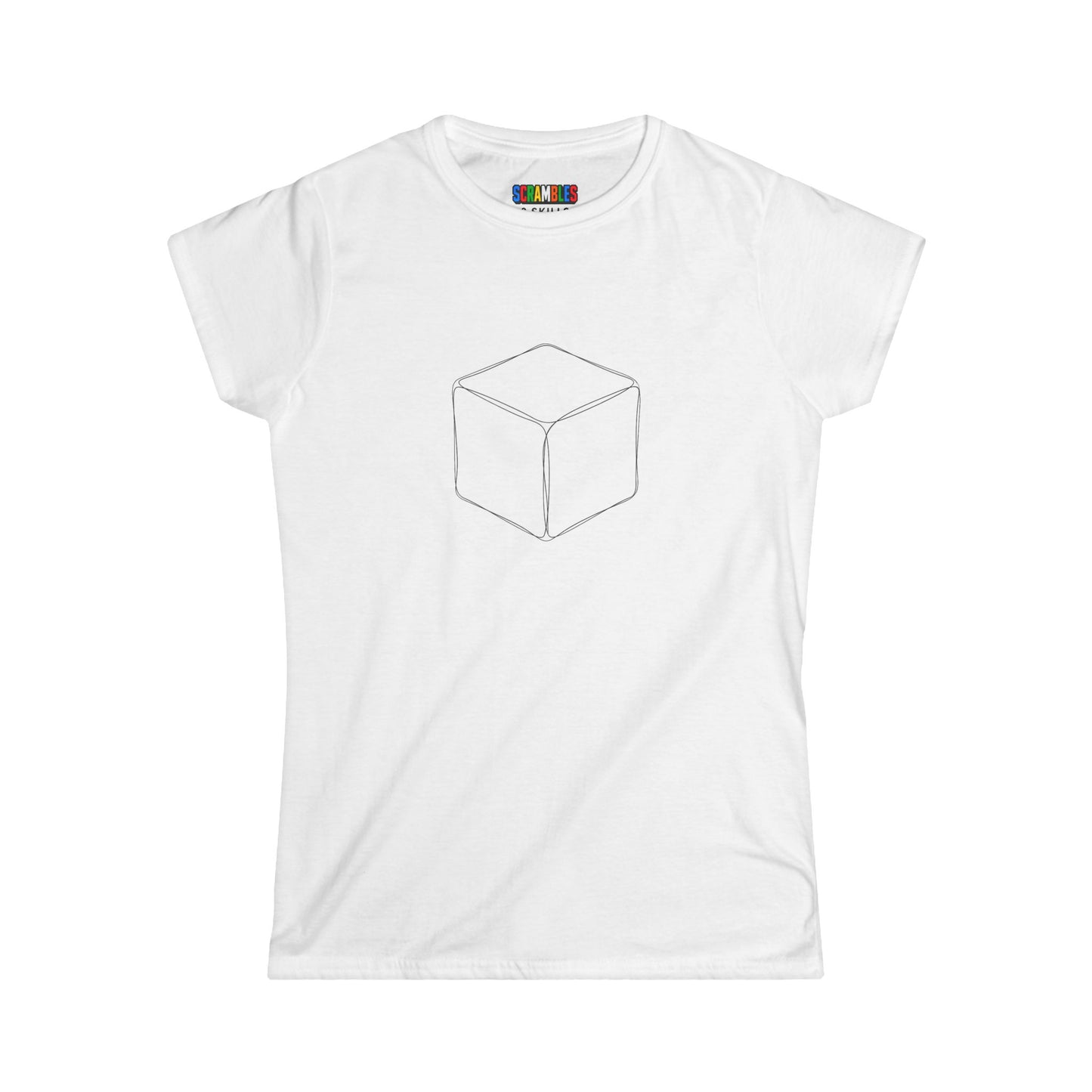 1x1 Doodle - Rubik's Cube Art  Women's Softstyle T-Shirt