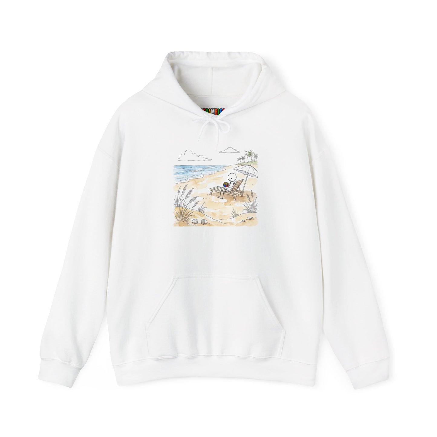 Beach Watercolor Unisex Heavy Blend™ Hooded Sweatshirt