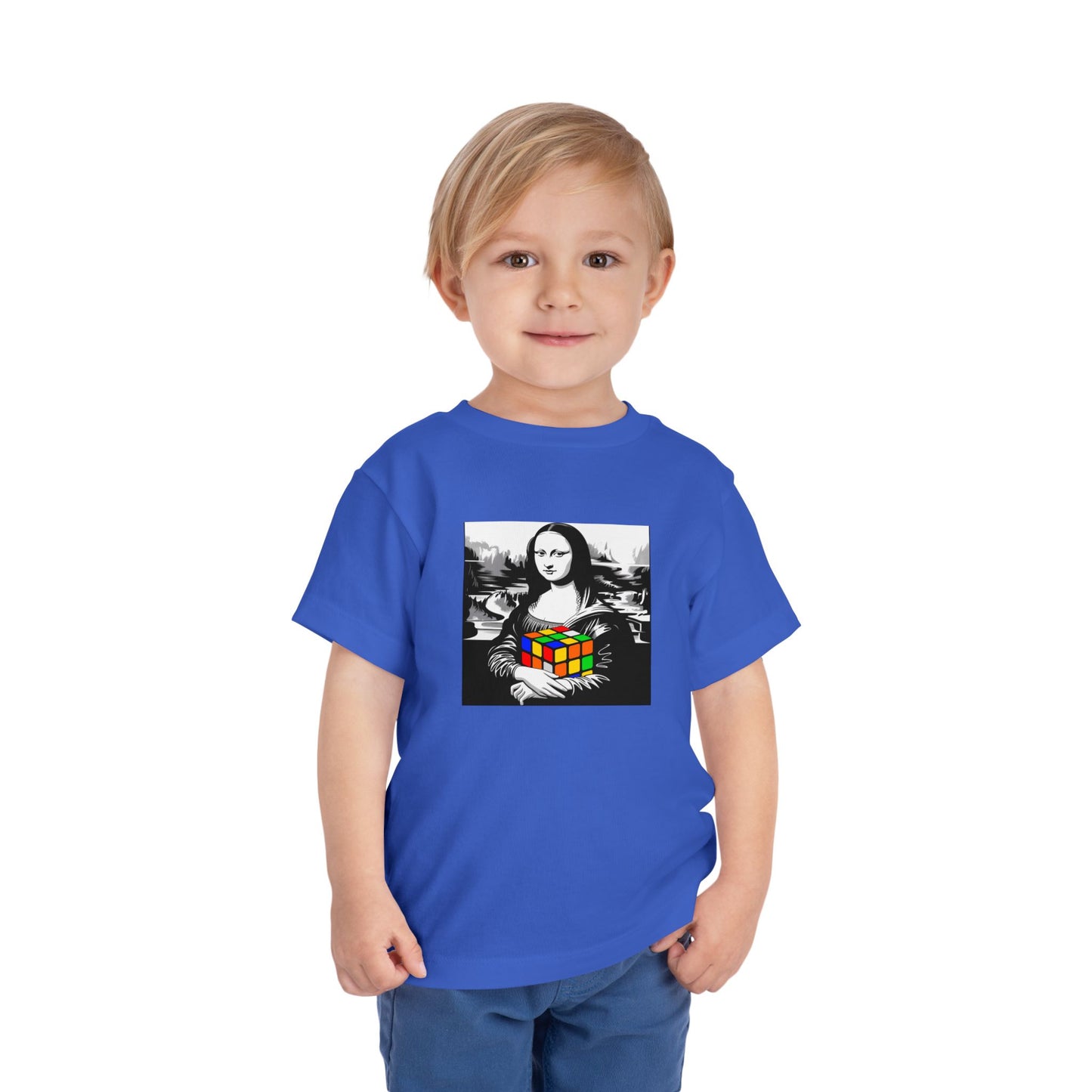 Mona Lisa Art  - Rubik's Cube Art Toddler Short Sleeve T-Shirt
