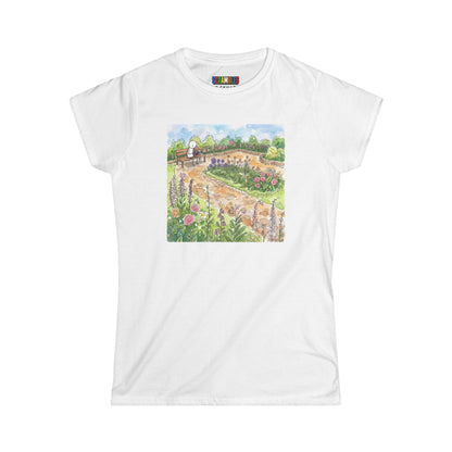 Garden Watercolor -Rubik's Cube Art  Women's Softstyle T-Shirt