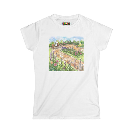 Garden Watercolor -Rubik's Cube Art  Women's Softstyle T-Shirt