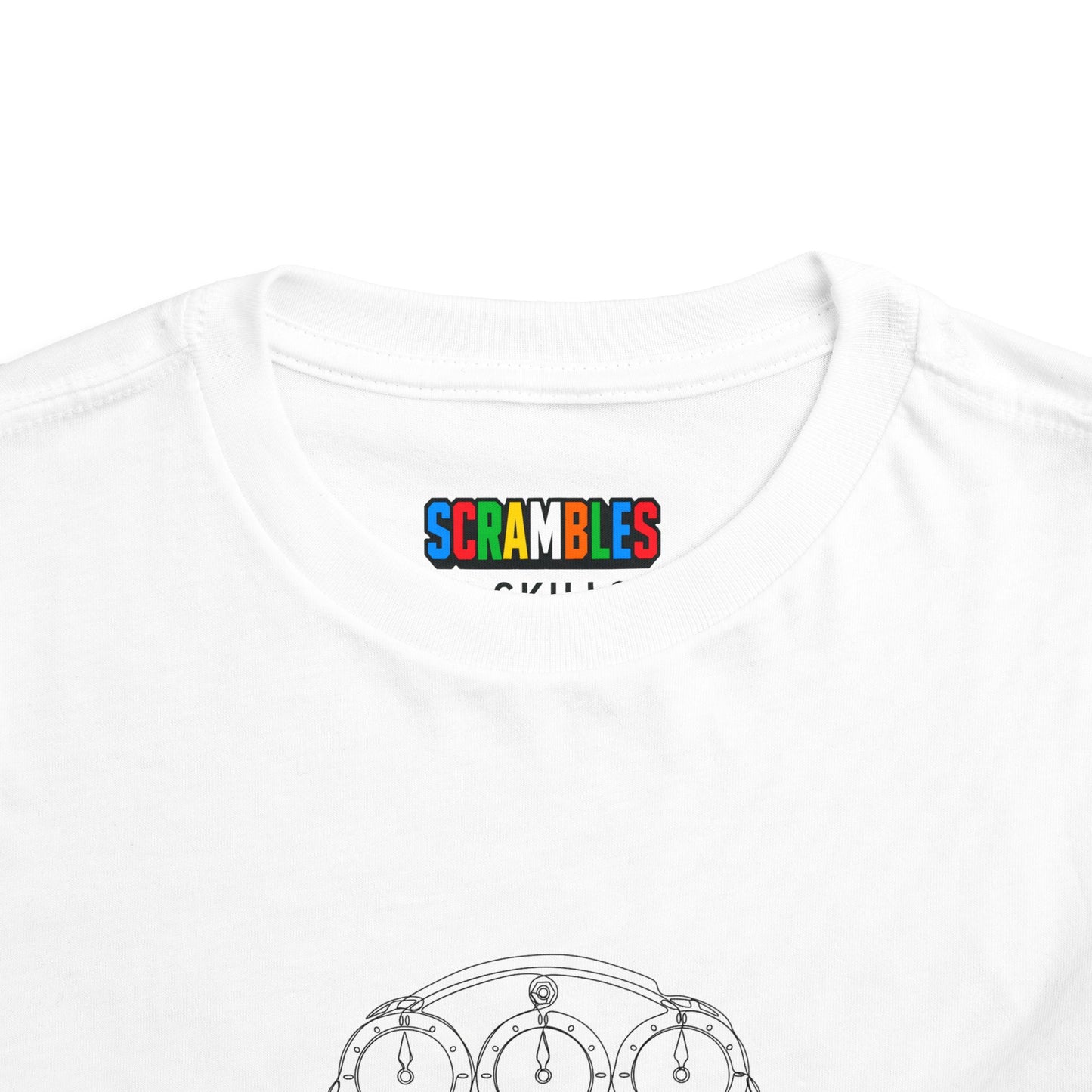 Clock Doodle  - Rubik's Cube Art Toddler Short Sleeve T-Shirt