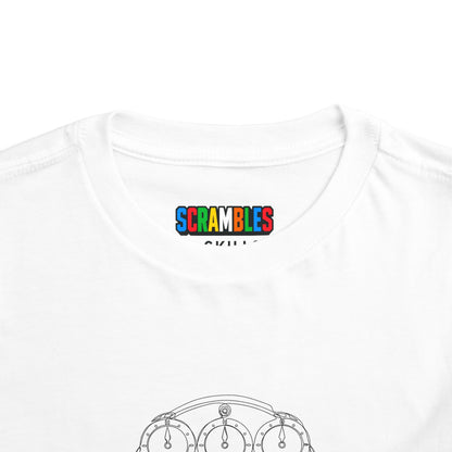 Clock Doodle  - Rubik's Cube Art Toddler Short Sleeve T-Shirt