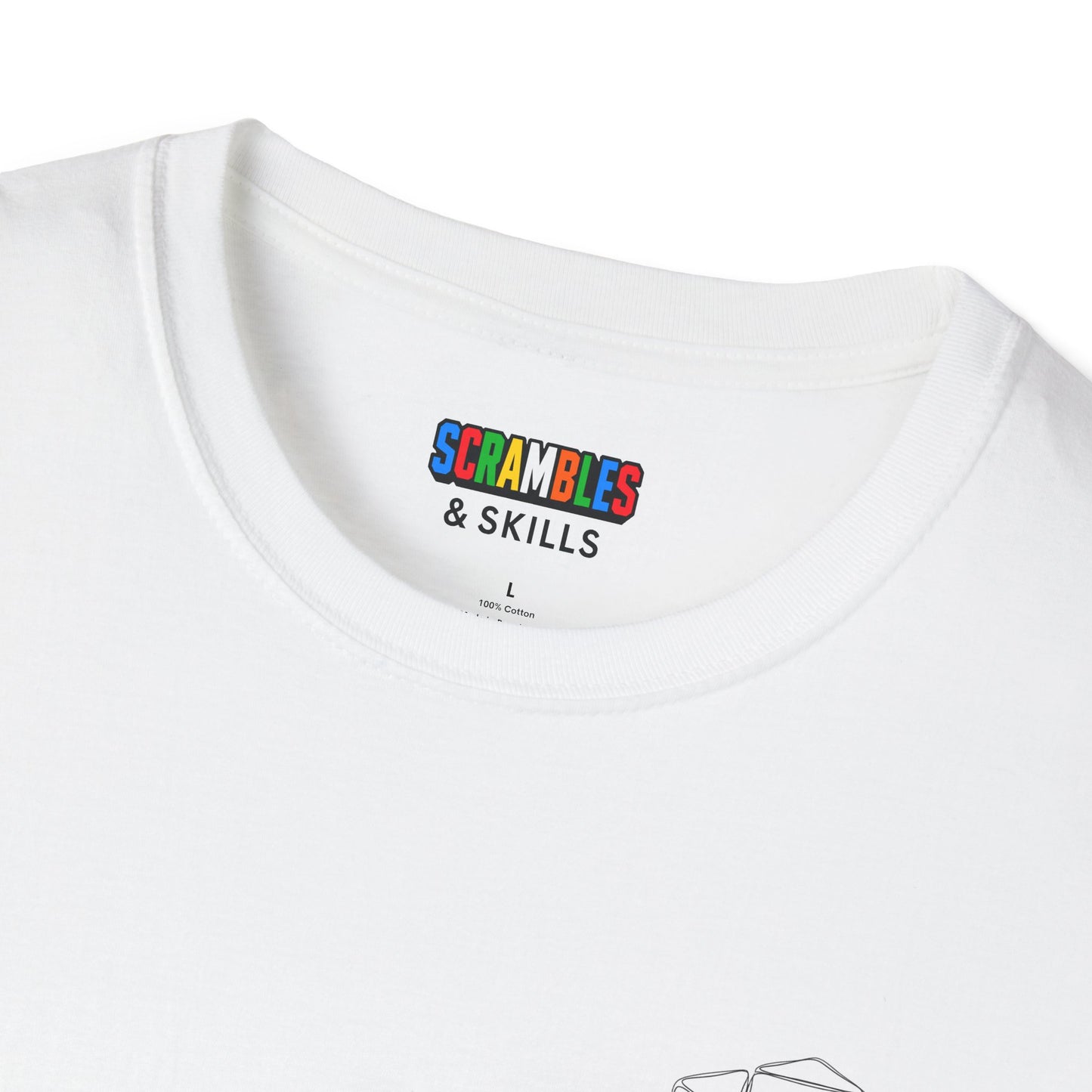 Skewb Doodle (Subtle) Unisex Graphic Softstyle T-Shirt