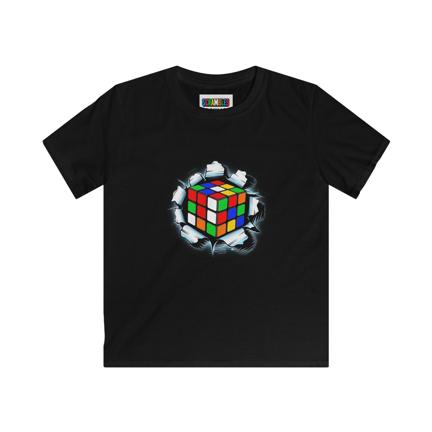 Crashing Out - Rubiks Cube Kids Softstyle Tee