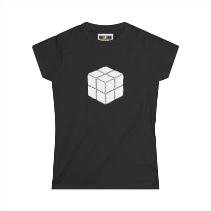 2x2 Doodle - Rubik's Cube Art  Women's Softstyle T-Shirt