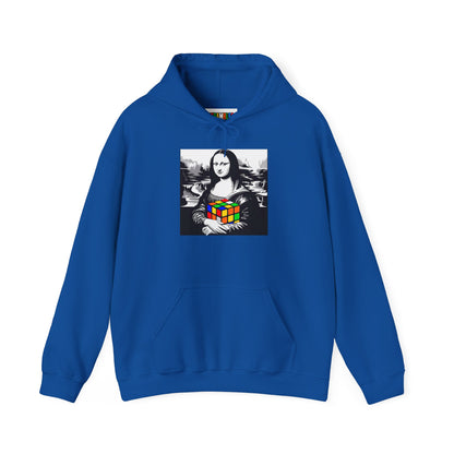 Mona Lisa Art  - Rubik's Cube Art Unisex Heavy Blend™ Hooded Sweatshirt