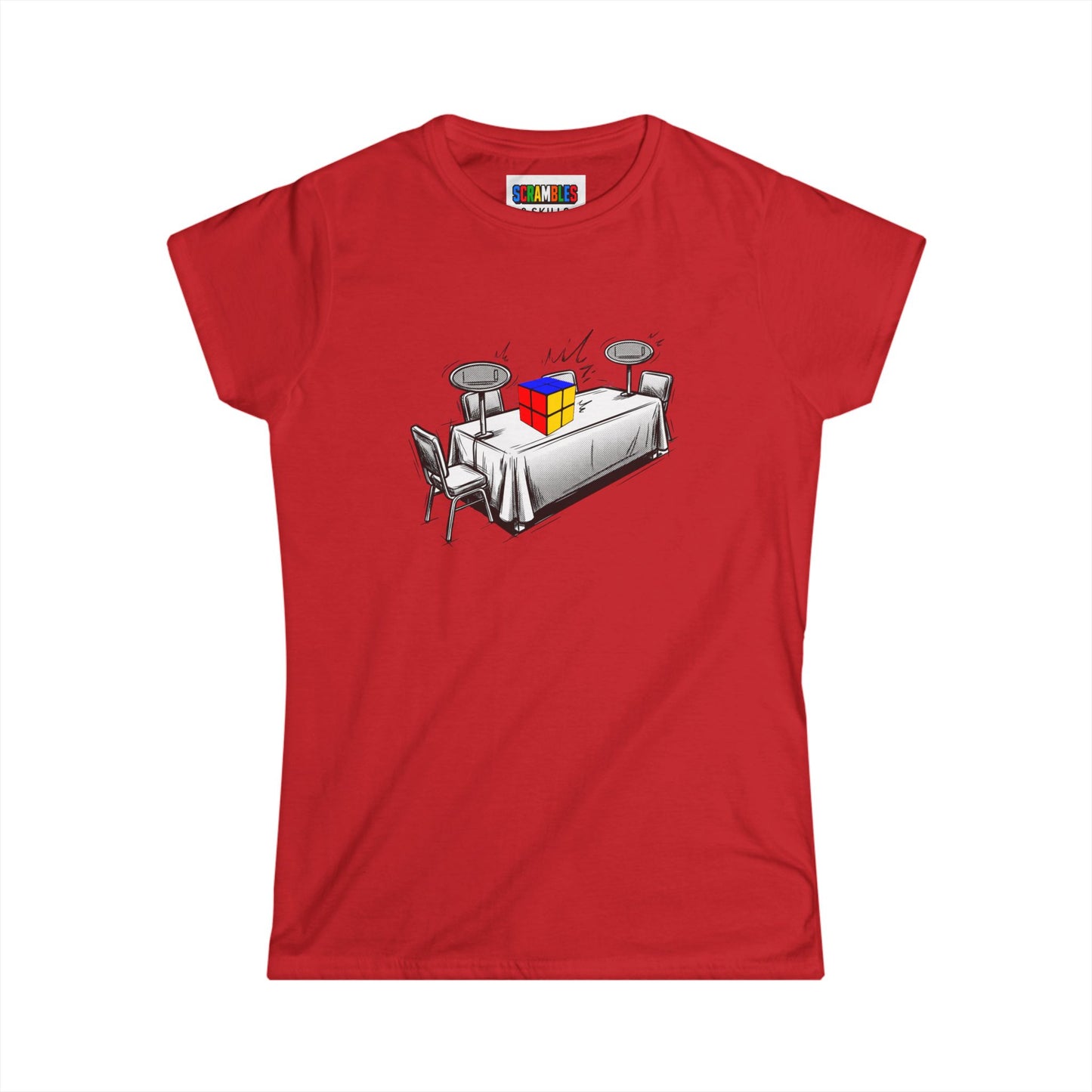 2x2 Comp Day  - Rubik's Cube Art Women's Softstyle T-Shirt