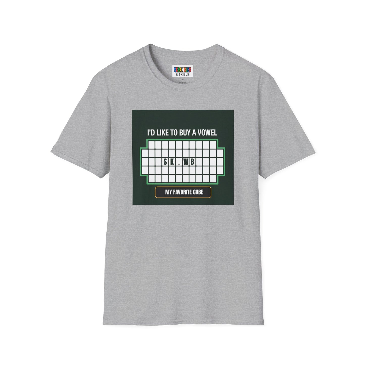 Skewb - Vowel  Unisex Graphic Softstyle T-Shirt
