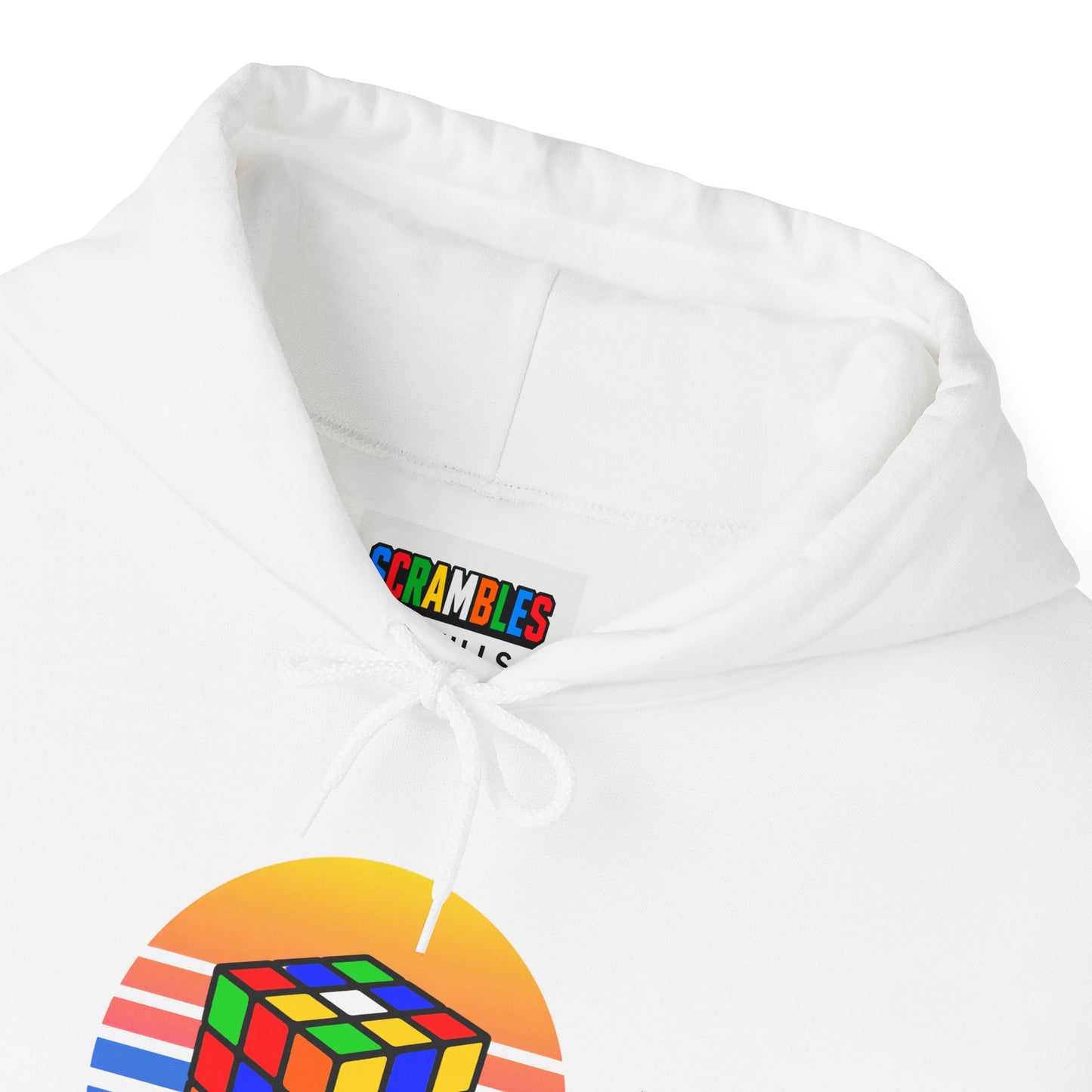 Rubik's Cube Shirt Sunset Solve Unisex Heavy Blend™ Hooded Sweatshirt| Fun Cubing Shirt
