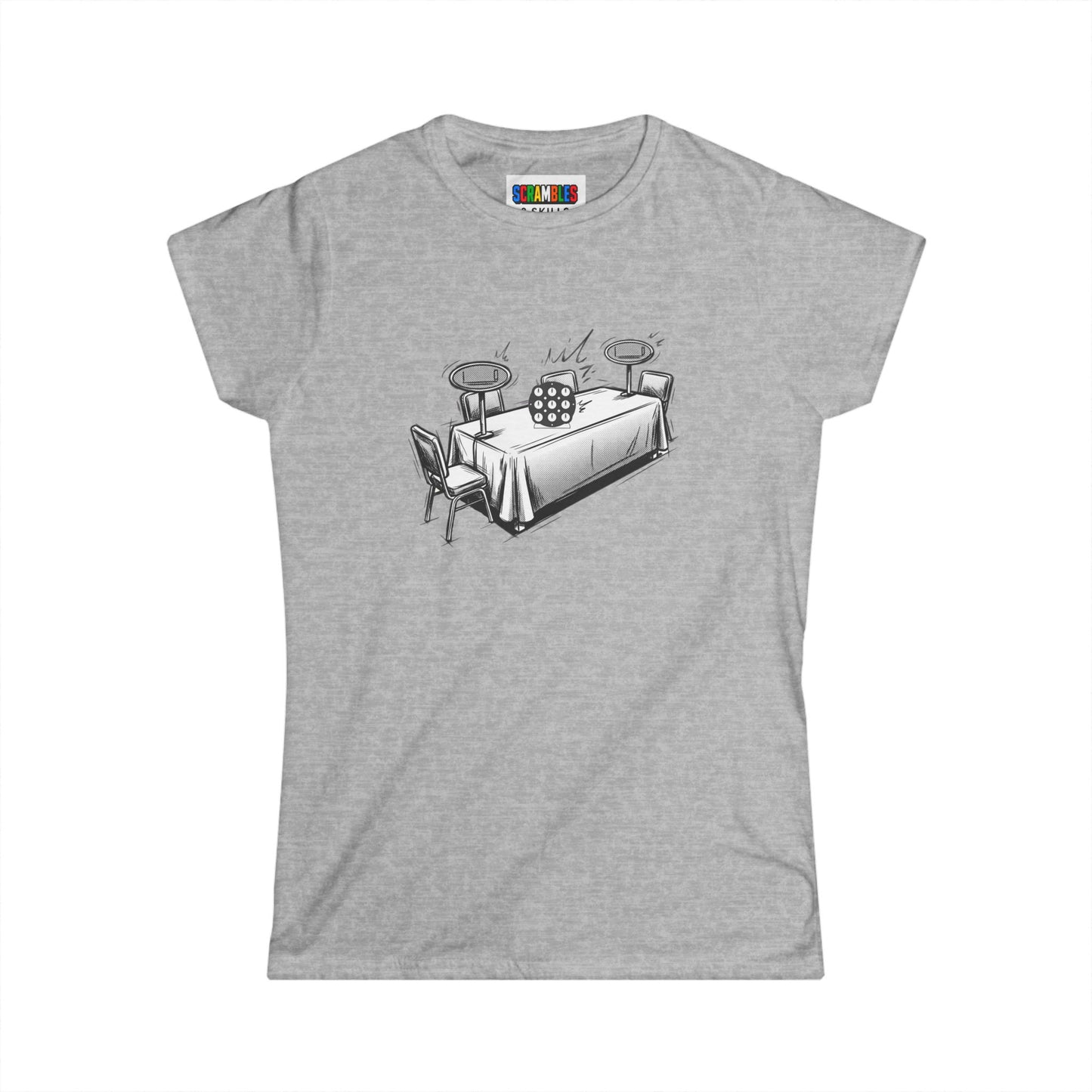 Clock Comp Day  - Rubik's Cube Art Women's Softstyle T-Shirt