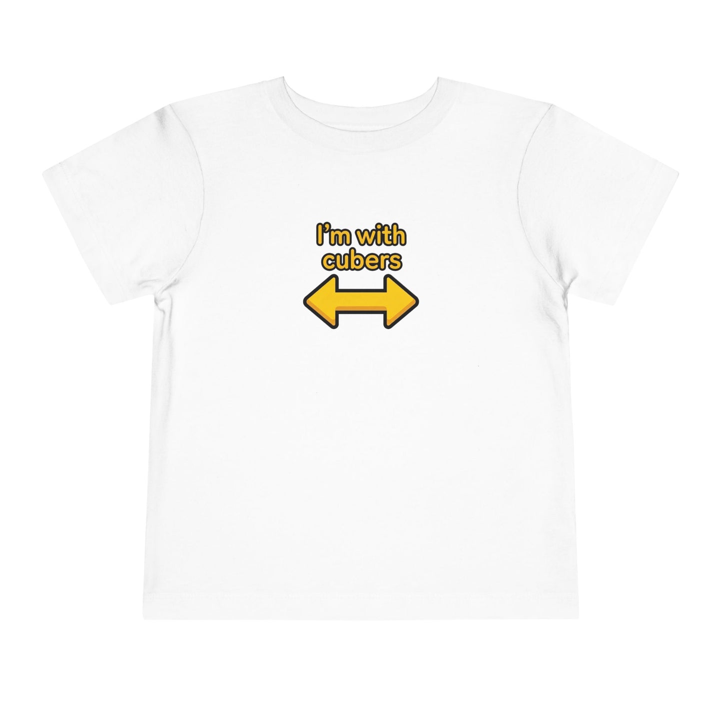 I'm With Cubers  - Rubik's Cube Art Toddler Short Sleeve T-Shirt