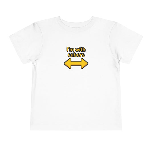 I'm With Cubers  - Rubik's Cube Art Toddler Short Sleeve T-Shirt