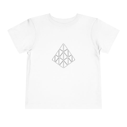 Pyraminx Doodle  - Rubik's Cube Art Toddler Short Sleeve T-Shirt
