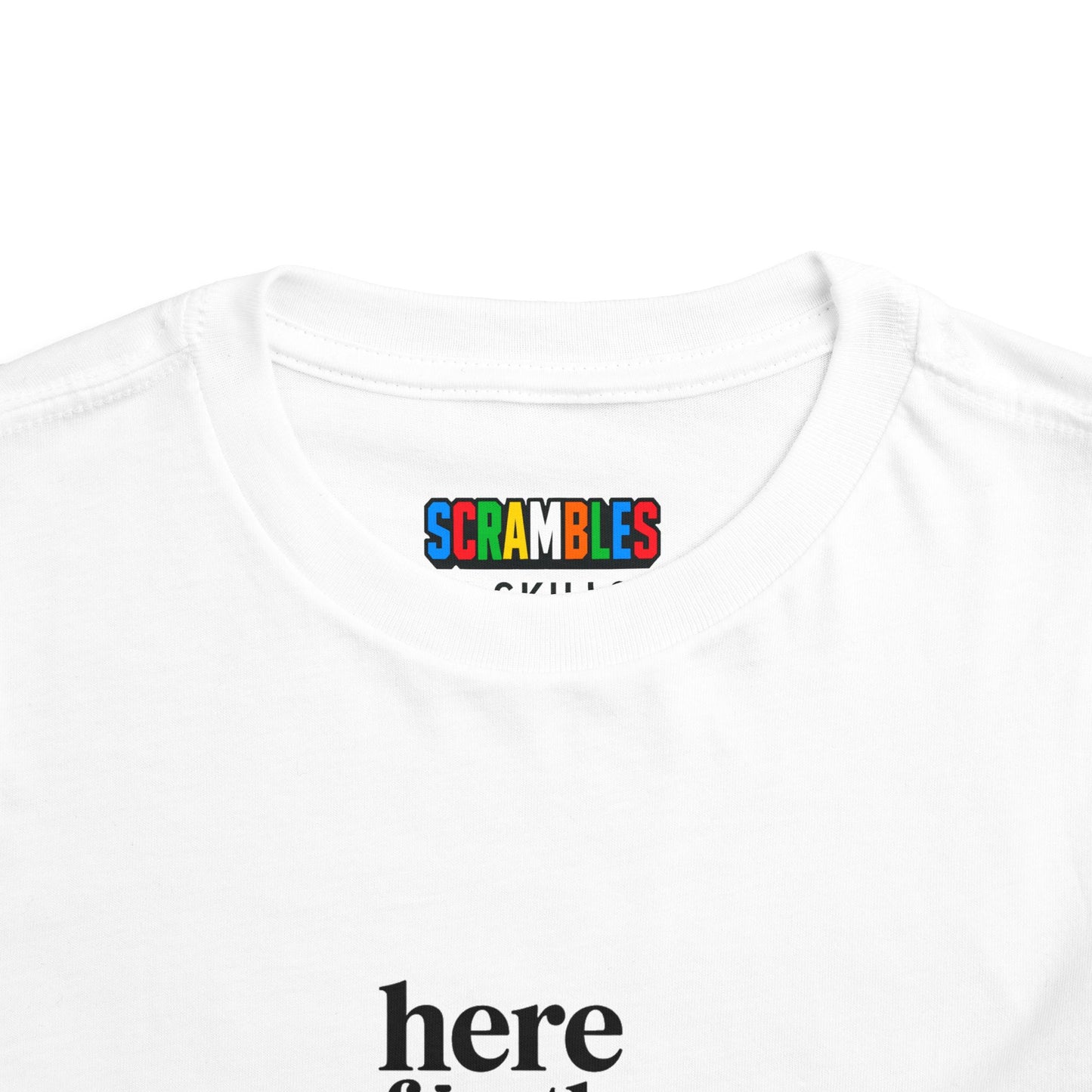 Here For The Solve - Rubik's Cube Art  Toddler Short Sleeve T-Shirt
