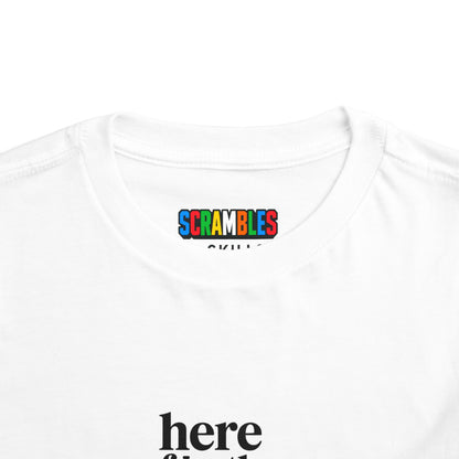 Here For The Solve - Rubik's Cube Art  Toddler Short Sleeve T-Shirt