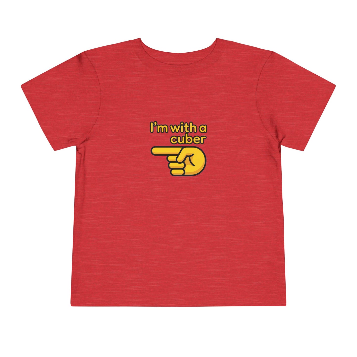 I'm With A Cuber  - Rubik's Cube Art Toddler Short Sleeve T-Shirt
