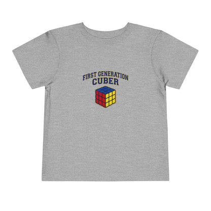 First Generation Cuber Rubiks Cube Art Toddler Short Sleeve T-Shirt