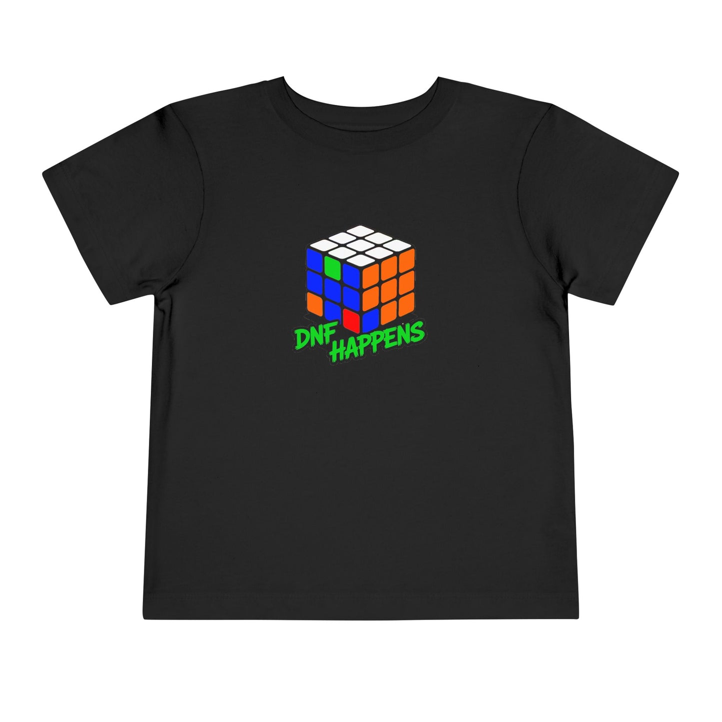 DNF Happens - Rubiks Cube Toddler Short Sleeve T-Shirt