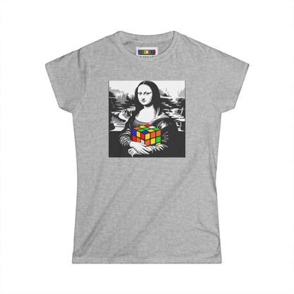 Mona Lisa Art  - Rubik's Cube Art Women's Softstyle T-Shirt