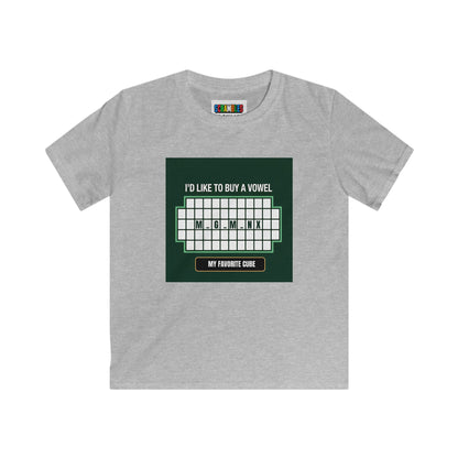 Megaminx Vowel - Rubik's Cube Art Kids Softstyle Tee