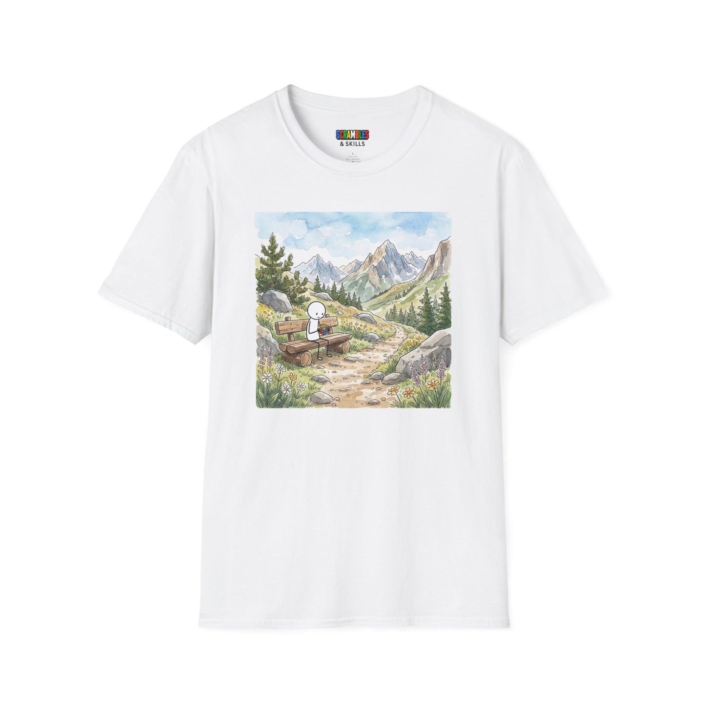 Mountain Watercolor Unisex Graphic Softstyle T-Shirt