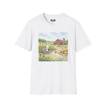 Farm Watercolor Unisex Graphic Softstyle T-Shirt