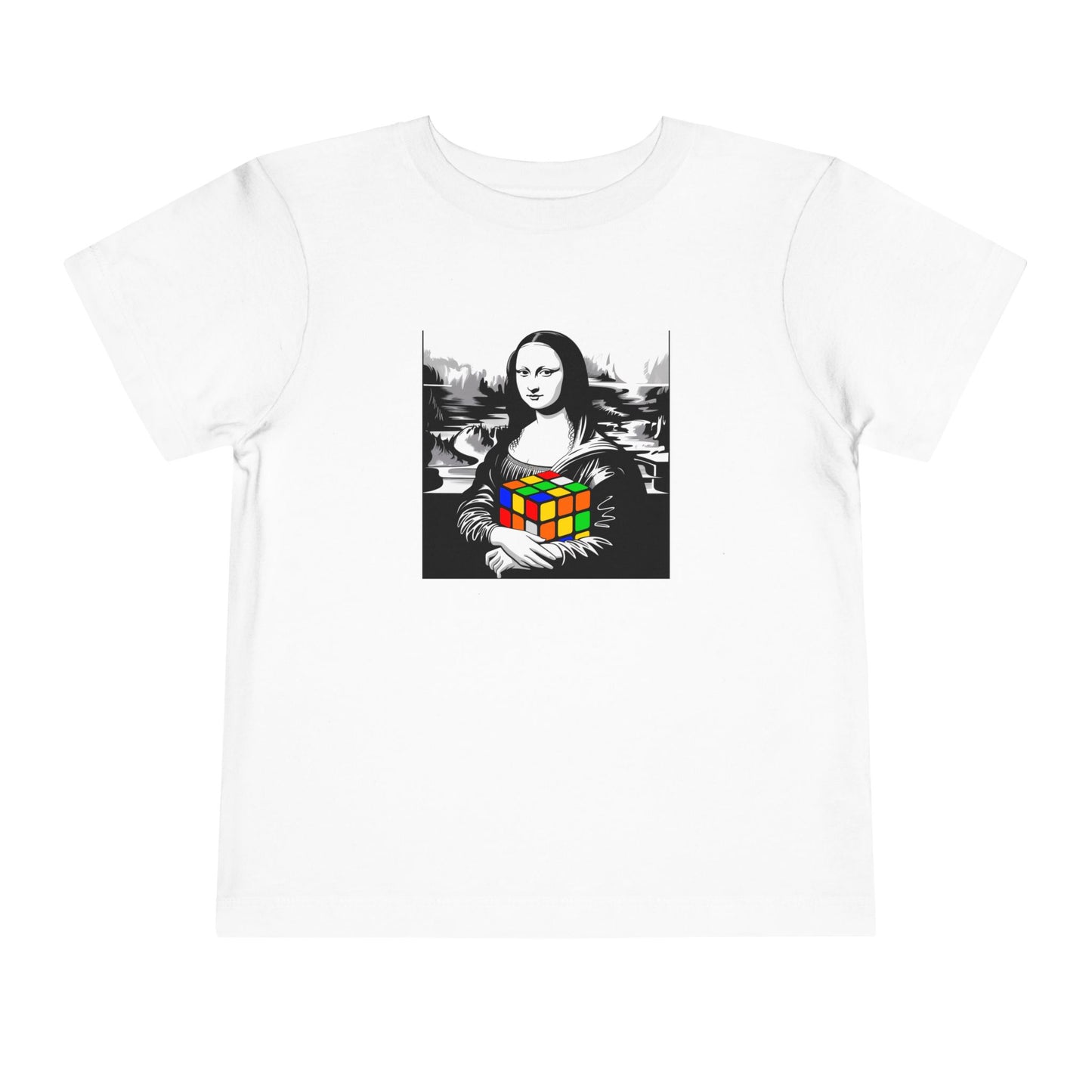 Mona Lisa Art  - Rubik's Cube Art Toddler Short Sleeve T-Shirt