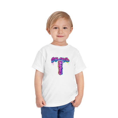 Stacked Dice Trick Shot Bottle Flip Art Toddler Short Sleeve T-Shirt