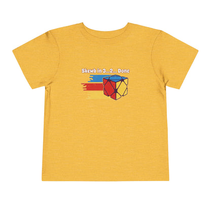 Skewb Done Rubiks Cube Art Toddler Short Sleeve T-Shirt